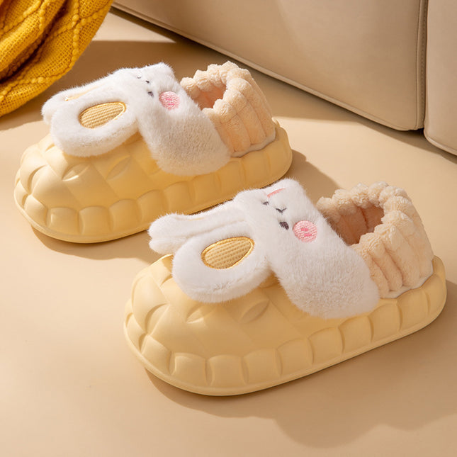 Anti-Slip Waterproof Winter White Rabbit Removable and Washable Dormitory Warm Home Cotton Couple Warm Little White Rabbit Room