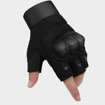 Gloves Outdoor Tactical Half-Finger Cycling Gloves Men's Mountaineering Fitness Training Iron Anti-Slip Electric Vehicle Black Hawk Gloves
