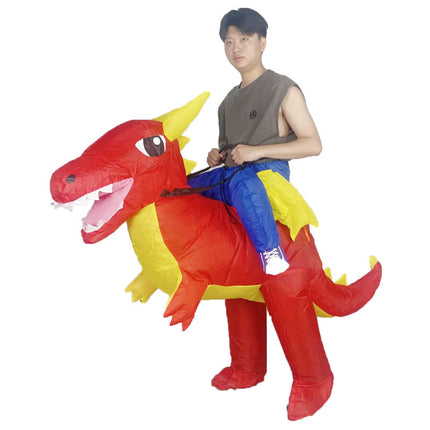 Halloween Muscular Tyrannosaurus Rex Dinosaur Inflatable Suit Holiday Party Funny Doll Inflatable Costume Cosplay Costume