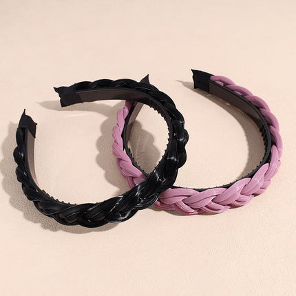 2023 New High-end Sense Hair Clip Hair Hoop Female Elegant Internet Celebrity Face Wash Hair Hoop Simple Non-slip Toothed Hair Accessories