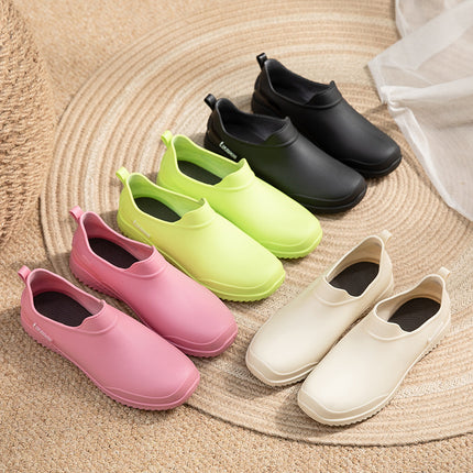 Cross-Border Fashion Rain Boots for Women, New Adult Low-Top Non-Slip Waterproof Chef Rubber Shoes, Work Thick-Soled Wear-Resistant Water Boots