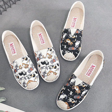 Old Beijing Cloth Shoes Women's Summer and Autumn New All-match Cyber Celebrity Non-slip Soft-soled Casual Breathable Canvas Shoes Korean Style Comfortable