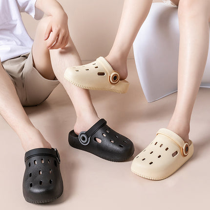Summer New Dung-feeling Thick-soled Slippers Women's Fashionable Home Non-slip Deodorant Beach Shoes Hole Shoes Women's Outer Wear