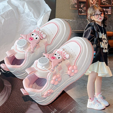 Girls' Light Sneakers Non-slip Haipai Leather Casual Shoes Children's Autumn and Winter New sneaker Fashion
