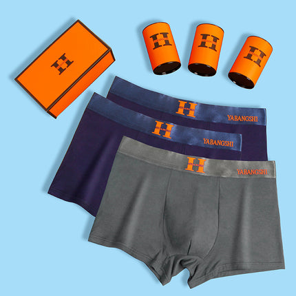 HOT Magnet Temperature Sense Technology Men's Underwear Boxers Breathable Boys' Boxers Shorts Gift Box Canned