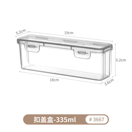 Desktop Storage Box Narrow and Long Transparent Deep Sundries Flatting Box Rectangular Gap Storage Box Storage Box