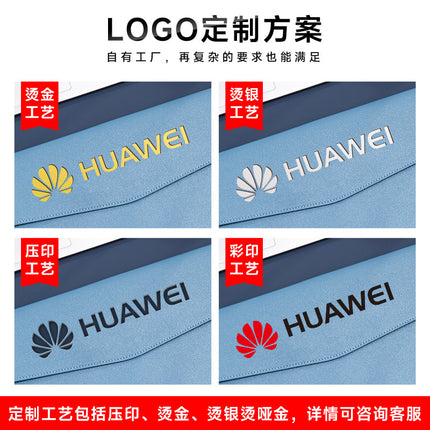 Magnetic suction leather file bag large capacity business meeting file bag waterproof office information storage book custom logo