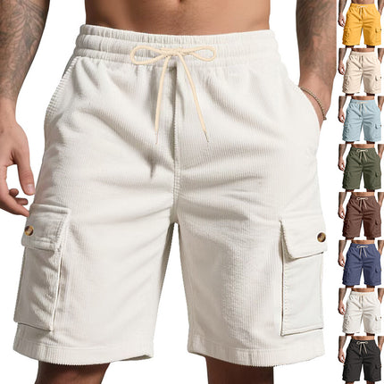 Cross-border Amazon American Outdoor Summer Men's Heavy Loose Casual Sports Corduroy Tooling Shorts