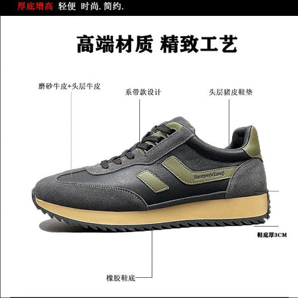 Dexun shoes 2023 Winter genuine leather platform lightweight sports casual shoes men's retro trendy all-matching argan shoes men