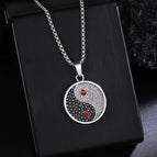 Yj8123 red diamond tai chi/single pendant