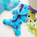 Four-Legged Flannel Blue Hair Monster / L back length 35cm