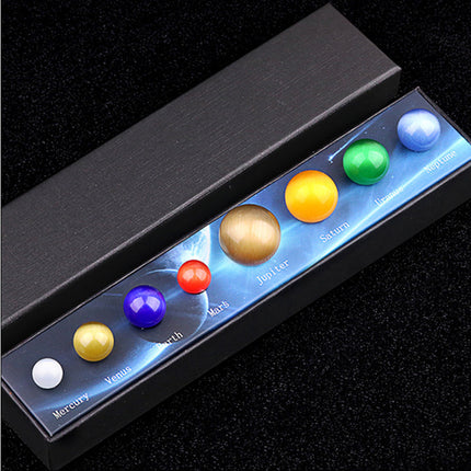 Cat's Eye Stone Eight Planets of the Solar System Universe Galaxy Interstellar Planet Popular Science Education Cognitive Ornaments