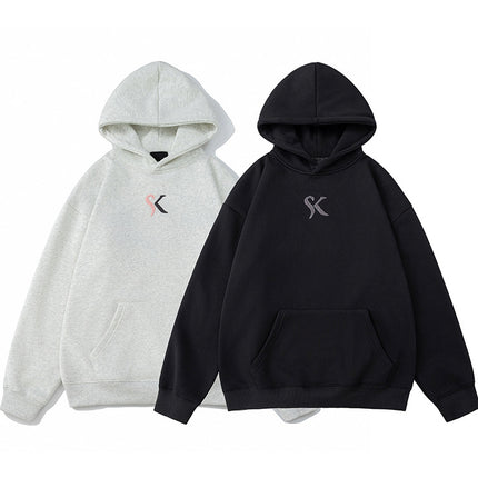 Amazon American Heavy Hooded Sweatshirt Men's Embroidered Towel Autumn Trendy Brand Loose Couple Jacket Wholesale