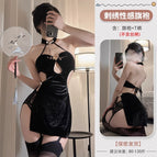 Black cheongsam [excluding socks] / S