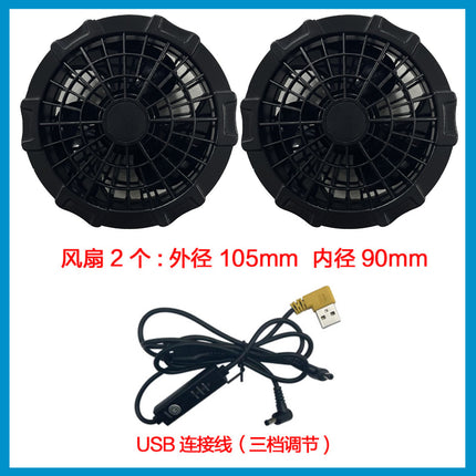 Cross-border factory direct sales reflective strip cooling air conditioning clothing spring and summer explosions outdoor work long sleeve refrigeration fan clothing
