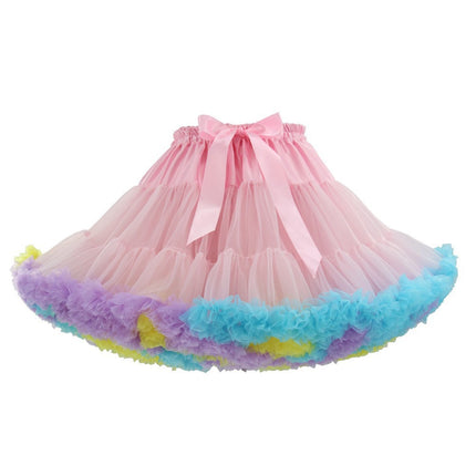 Adult Petticoat Daily Style Ultra-Puffy Nylon Lolita Cloud Petticoat Seamless Marshmallow Violent Puffy Skirt