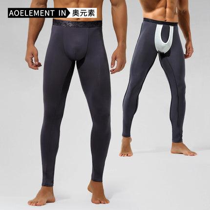 Men's Bullet Separate Autumn Pants Single Piece Leggings Underpants Antibacterial Inner Crotch Warm Pants Men's Thin Line Pants Underpants