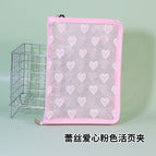 Lace Love A5 Pink Binder