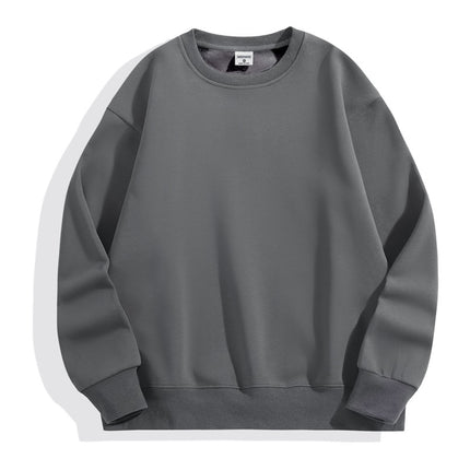 500g Imitation Cashmere Off-Shoulder Sweatshirt Custom Work Clothes Cultural Shirt Round Neck Hoodie Jacket with Logo Printed