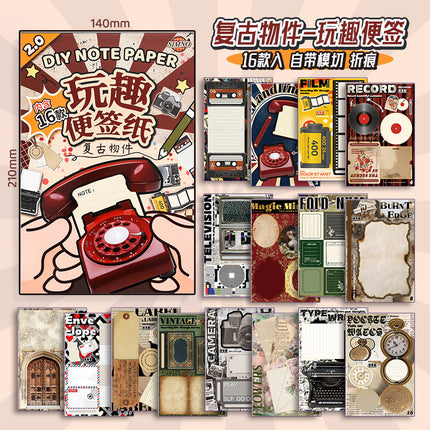 Xinmo Creative Fun Full Set Pet Sticky Notes Journal Drawing Materials DIY Gift Vintage Sticker Set