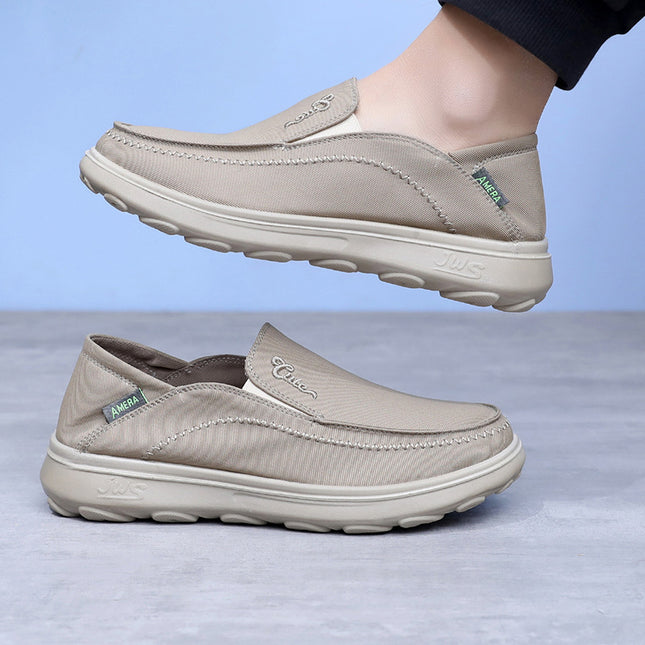 Shoes Men's 2025 Spring New Fashion All-match Men's Shoes Casual Canvas Shoes Slip-on Non-slip Comfortable Lazy Shoes