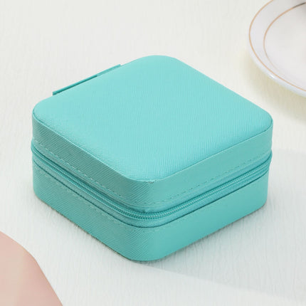 Cross-Border Tree-Patterned Leather Double-Layer Jewelry Storage Box, Necklace Jewelry Storage Bag, Portable Jewelry Box, Earrings, Ear Studs