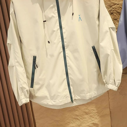 2025 Spring New Outdoor Couple's Fashionable All-match Casual Hooded Water-repellent Jacket Jacket