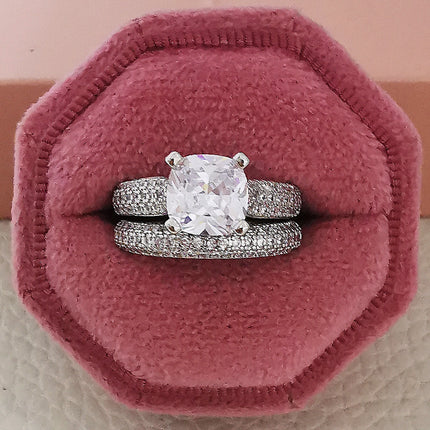 European and American Cross-border E-commerce Hot Sale Combination Ring suit Ring Female Niche High-level Sense Design Super Flash r7489