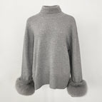 Gray (fox fur cuffs) / S