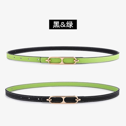 Double-sided Use Women's Small Belt Decoration with Dress Waistline Decoration Trousers Small Belt Simple and Generous