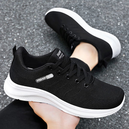 Men's Sports Shoes, New Summer Style Breathable Mesh Shoes, Soft Soles That Don'T Tire Your Feet, Running Shoes, Versatile Lace-Up Men's Shoes