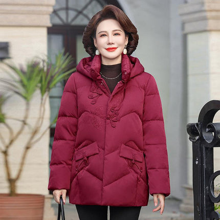 2025 Grandma Jacket Elderly Mother down Jacket New Winter Clothing Thickeneded Winter Women's Clothing Middle-Aged and Elderly