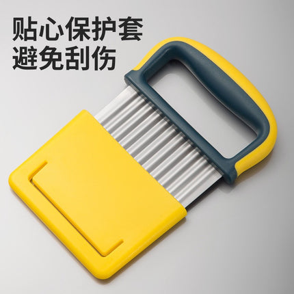 Potato Knife, Serrated Knife for Cutting Potatoes, Wavy Knife for Fancy Cutting, Decorative Knife for Home Use, Corrugated Slicer, Multi-Functional