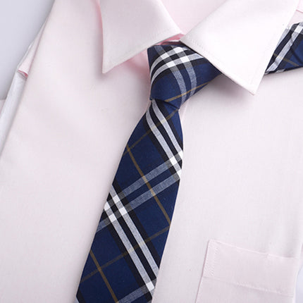 Plaid hand JK tie width 8cm formal wear business Leisure College Japanese uniform cotton tie women Wholesale