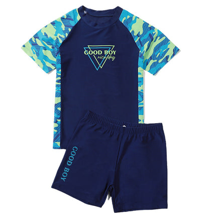 Children's Swimwear Boys' Big Children Split 2025 New Fat Children's Big Children's Hot Spring Swimming Trunks Youth Swimming suit