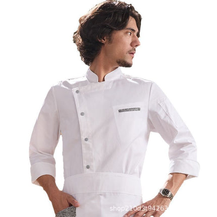 Chuyibang New Chef Uniform Men's Long-Sleeved Autumn Restaurant Kitchen Hotel Baking High-End Workwear