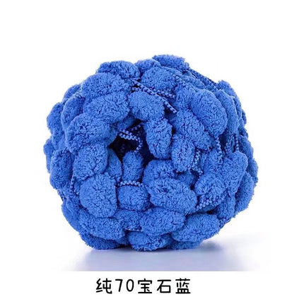 Big ball ball coarse wool round thread loop crochet sofa cushion carpet cushion handmade DIY woven material bag