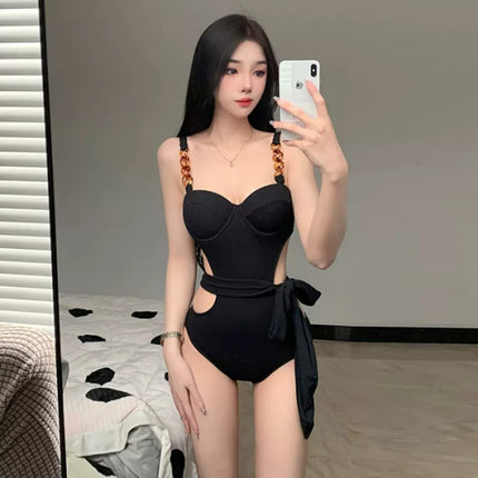 Hot Girls Sexy Swimsuit Women's 2025 New High-end Slim Belly Covering Internet Popular Style Seaside Vacation Hot Spring Swimsuit