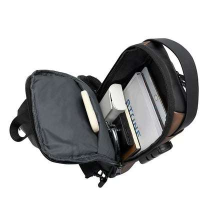 Cross-Border Multifunctional Men's Chest Bag Business Travel USB Charging Trendy Men's Shoulder Bag Outdoor Leisure Travel Backpack