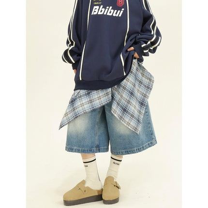 A generation of hair folding artifact color plaid fart curtain one-piece lace-up high street irregular hem Joker skirt