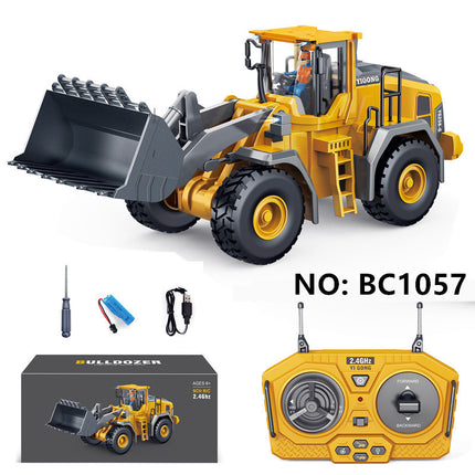 Children's remote control dump truck toy boy dump truck model excavator engineering transporter truck alloy excavator