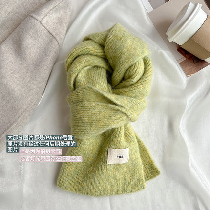 Clothing Matching Scarf Egg with Wool Yarn Scarf for Women Winter Knitted Warm Ins Student Neck Warmer for Men Cross-Border Label