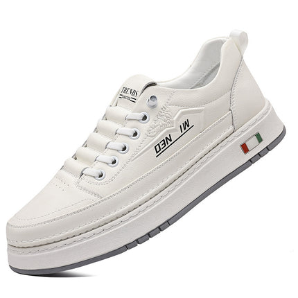 Spring and Autumn New Soft Leather Slip-on Men's Shoes Cross-border Soft Sole Trend All-match Daily Casual Leather Shoes Sneakers Wholesale