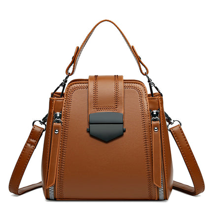 Cross-border new women's shoulder bag simple casual messenger bag large capacity PU retro handbag mini square bag