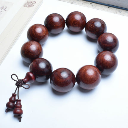 Venus Old Material Zambia Lobular Red Sandalwood Handheld Chain High Oil Mimi Buddha Bead String New Chinese Style Ornament for Men and Women