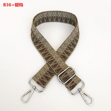 New Shoulder Strap Accessories Woven Strap for Women's Bags Wide Shoulder Strap Single Shoulder Crossbody Extended Strap Adjustable Bag Strap Embroidery Color Contrast