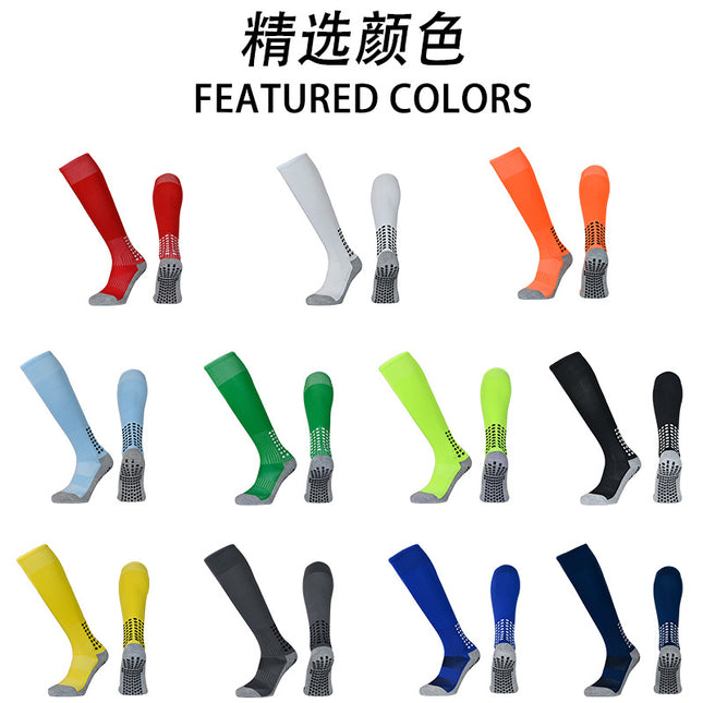 Adult Thickened Towel-Soled Long Tube Soccer Socks for Practical Professional Matches, High Tube Sports Socks, Wear-Resistant and Breathable