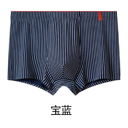 Striped men's underwear cotton Xinjiang cotton skin-friendly breathable plus size wholesale men's underwear Vitality mid-waist striped