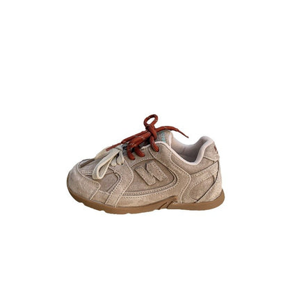 Spring and Autumn New Sports Shoes for Boys, Breathable Non-Slip Running Shoes for Girls, Fashionable and Versatile Velcro Casual Shoes, Trendy