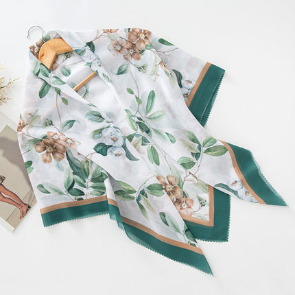Cross-Border New Product Voile Print 110 Square Scarf Classic Lace Scarf Turban Malaysian Shawl